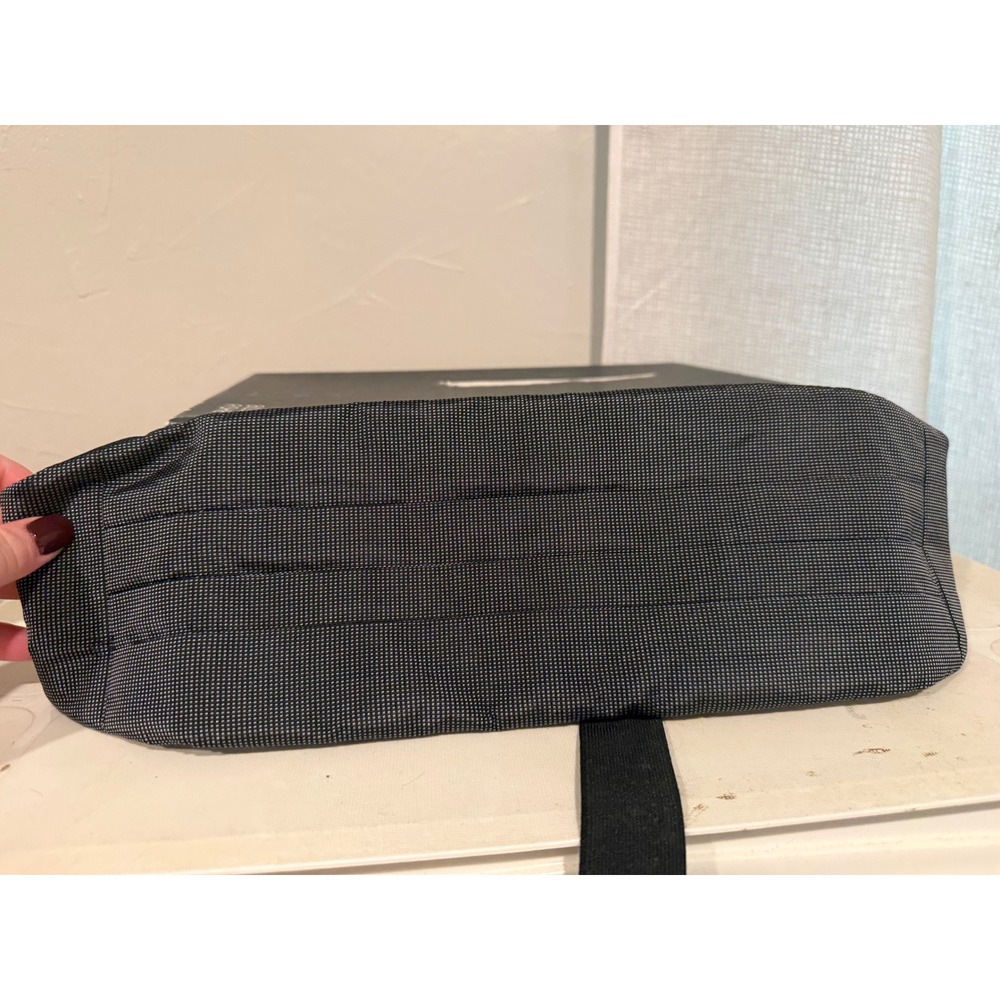 Jos. A. Bank Dopp Kit Mens OS Grey Black Micro Check Travel Toiletry Bag
